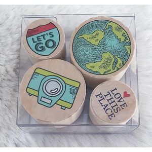 CRAFT SMART Wood Stamp Set - Travel